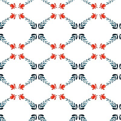 EPS 해외이미지 꽃 잎 일러스트 수채화 사람없음 낭만 천 플라워패턴 해외202004 해외일러스트 식물 컨셉 패턴 직물 파일형식 벡터