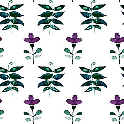 EPS 해외이미지 꽃 잎 일러스트 수채화 사람없음 낭만 천 플라워패턴 해외202004 해외일러스트 식물 컨셉 패턴 직물 파일형식 벡터