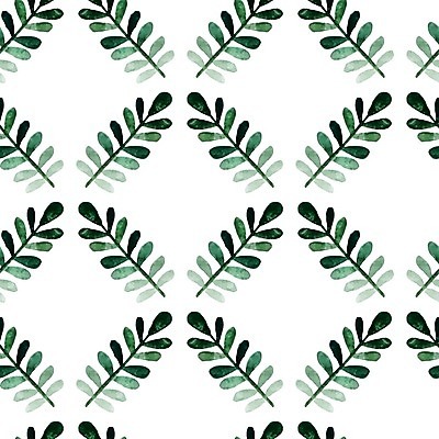 EPS 해외이미지 식물 잎 패턴 일러스트 수채화 사람없음 낭만 천 해외202004 해외일러스트 컨셉 무늬 직물 파일형식 벡터