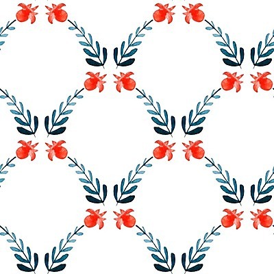 EPS 해외이미지 꽃 잎 일러스트 수채화 사람없음 낭만 천 플라워패턴 해외202004 해외일러스트 식물 컨셉 패턴 직물 파일형식 벡터