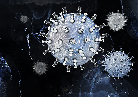 PSD 일러스트 사람없음 회색 바이러스 전염병 국내일러스트 컬러 질병 파일형식