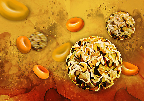 PSD 일러스트 사람없음 노란색 적혈구 노로바이러스 국내일러스트 컬러 바이러스 혈구 파일형식