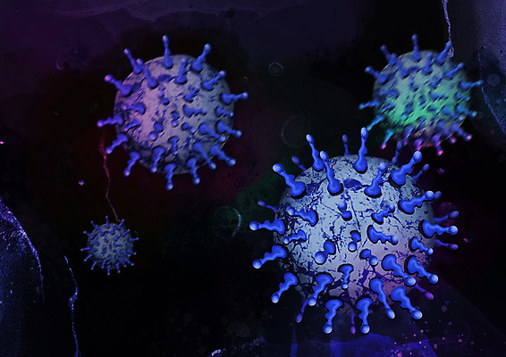 PSD 일러스트 사람없음 파란색 바이러스 메르스 국내일러스트 컬러 질병 파일형식