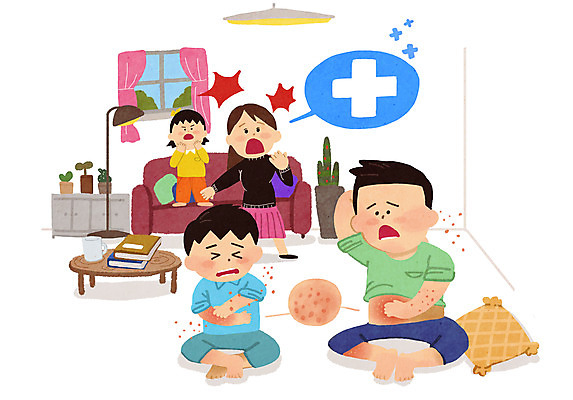 전신 PSD 여자 남자 딸 화분 아들 어린이 말풍선 쿠션 일러스트 창문 가족 엄마 전등 건강 서기 안전 앉기 소녀 소년 여러명 성인 책 컵 부모 소파 놀람 고통 아빠 책상 알레르기 피부병 긁기 국내일러스트 식기 감정 가구 다수 의자 관계 모션 조명 표정 사람 질병 피부질환 파일형식