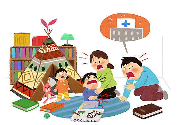 전신 PSD 여자 남자 딸 아들 어린이 인형 말풍선 일러스트 공 가족 엄마 책장 건강 병원 텐트 서기 앉기 소녀 소년 여러명 성인 책 부모 놀람 고통 긴급 아빠 복통 국내일러스트 감정 가구 다수 의학 관계 모션 표정 캠핑도구 사람 질병 파일형식