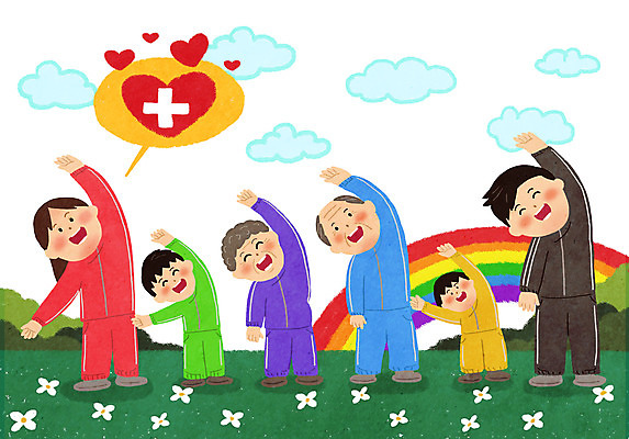 전신 PSD 구름 여자 할아버지 노년 남자 꽃 행복 아들 할머니 어린이 무지개 말풍선 일러스트 가족 엄마 건강 사랑 서기 소녀 소년 여러명 성인 운동복 부모 운동 스트레칭 하트 체조 국내일러스트 자연요소 모양 식물 옷 감정 다수 관계 모션 사람 파일형식