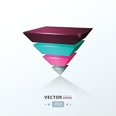 EPS 해외이미지 일러스트 그래프 사람없음 인포그래픽 삼각뿔 해외202004 해외일러스트 파일형식 벡터