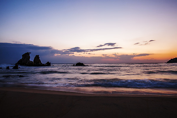 포토 JPG 주간 구름 바다 하늘 사람없음 야외 일출 강원도 동해 추암 국내포토 자연요소 한국 노을 바위_돌 파일형식