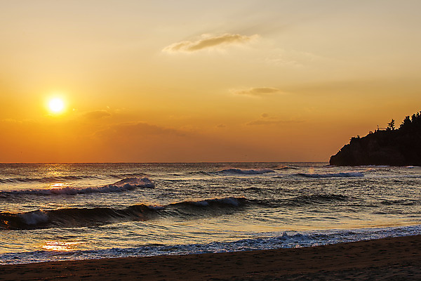 포토 JPG 주간 바다 해변 사람없음 야외 태양 일출 강원도 동해 추암 국내포토 자연요소 한국 노을 바위_돌 파일형식