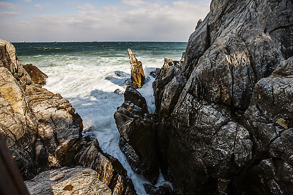 포토 JPG 주간 바다 사람없음 야외 일출 강원도 동해 추암 국내포토 자연요소 한국 노을 바위_돌 파일형식