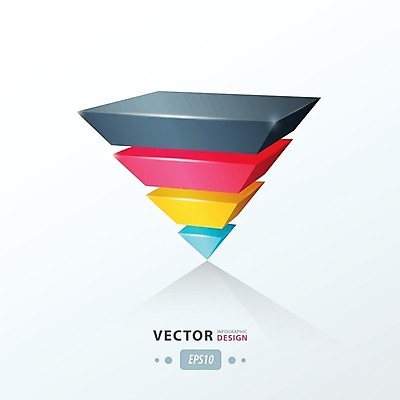 EPS 해외이미지 일러스트 그래프 사람없음 인포그래픽 삼각뿔 해외202004 해외일러스트 파일형식 벡터