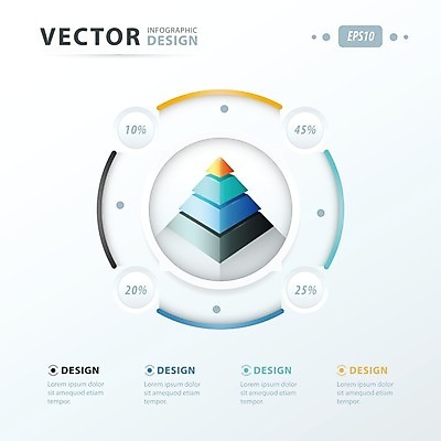 EPS 해외이미지 일러스트 그래프 사람없음 인포그래픽 기하학 삼각뿔 해외202004 해외일러스트 무늬 파일형식 벡터