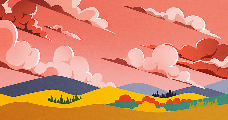 PSD 나무 구름 백그라운드 단풍 일러스트 하늘 사람없음 가을 코랄 가을배경 국내일러스트 자연요소 식물 계절 컬러 잎 파일형식 가을_계절