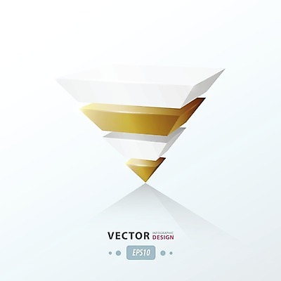 EPS 해외이미지 일러스트 그래프 사람없음 인포그래픽 삼각뿔 해외202004 해외일러스트 파일형식 벡터