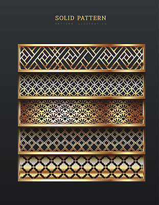 패턴 일러스트 사람없음 세트 금색 입체 직사각형 국내일러스트 AI파일 도형 컬러 무늬 파일형식 벡터