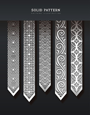 패턴 일러스트 사람없음 세트 은색 입체 국내일러스트 AI파일 컬러 무늬 파일형식 벡터