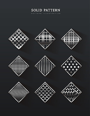 패턴 일러스트 사람없음 세트 사각형 은색 입체 국내일러스트 AI파일 도형 컬러 무늬 파일형식 벡터