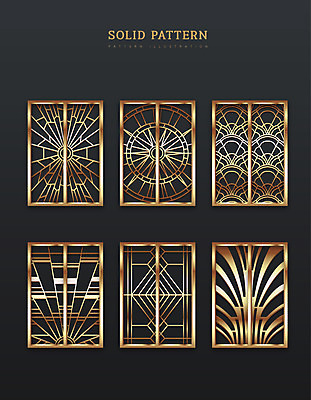 패턴 일러스트 사람없음 세트 문 금색 입체 대칭 국내일러스트 AI파일 컬러 무늬 파일형식 벡터