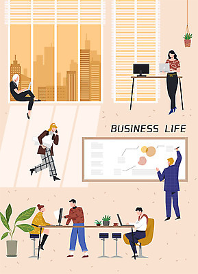 전신 여자 패션 남자 일러스트 회사 서기 앉기 여러명 성인 비즈니스라이프 노란색 자유 업무 비즈니스맨 비즈니스우먼 얼굴없음 성인만 세련 국내일러스트 AI파일 라이프스타일 컬러 다수 컨셉 비즈니스 모션 사람 작업 직장인 파일형식 벡터