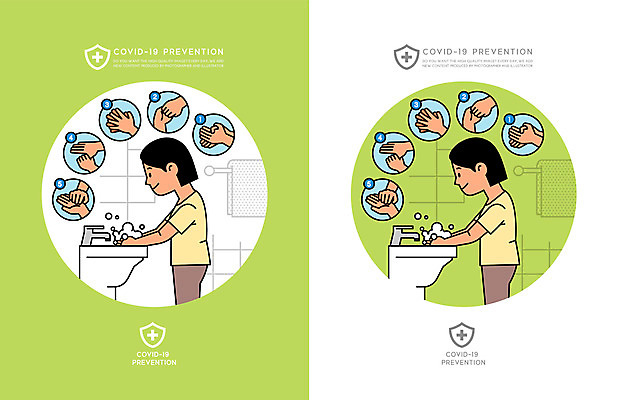 손 여자 일러스트 상반신 성인 두명 신체부위 연두색 청결 거품 세면대 화장실 손씻기 손씻기방법 매뉴얼 성인여자만 코로나바이러스 감염예방 델타변이바이러스 국내일러스트 AI파일 사람 초록색 바이러스 위생 씻기 사회이슈 예방 감염 방법 여자만 성인만 파일형식 벡터