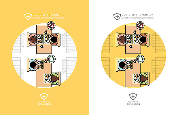 여자 남자 일러스트 탁자 여러명 성인 노란색 마주보기 식당 식사 금지 식판 성인만 코로나바이러스 사회적거리두기 감염예방 델타변이바이러스 국내일러스트 AI파일 캠페인 컬러 가구 다수 모션 사람 상점 바이러스 사회이슈 예방 감염 파일형식 벡터