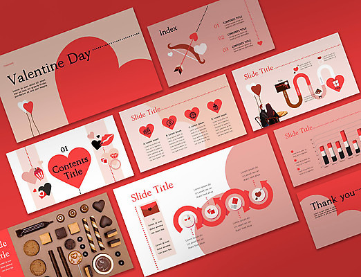 템플릿 커플 여자 남자 비즈니스 그래프 발렌타인데이 상반신 성인 두명 빨간색 세트 쿠키 초콜릿 하트 PPT 프레젠테이션 문서템플릿 사랑의화살 성인만 9P 이미지템플릿 모양 컬러 관계 데이이벤트 디저트 화살 사람 파일형식