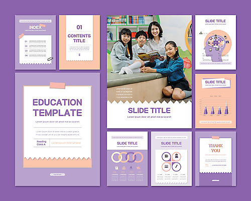 전신 템플릿 학생 여자 어린이교육 남자 초등학생 어린이 비즈니스 그래프 앉기 소녀 소년 여러명 20대 성인 10대 책 세트 독서 교사 한국인 PPT 프레젠테이션 문서템플릿 연보라색 9P 이미지템플릿 직업 교육 다수 모션 청소년 사람 동양인 청년 보라색 파일형식