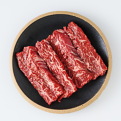 포토 JPG 스튜디오촬영 그릇 음식 식재료 실내 생고기 육류 사람없음 하이앵글 흰배경 안창살 국내포토 식기 뷰포인트 백그라운드 내부 소고기 흰색 파일형식