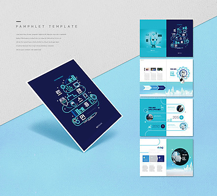 템플릿 ZIP 리플렛 정보기술 팜플렛 사람없음 파란색 도시 발전 스마트 로봇 톱니바퀴 IT산업 로봇팔 인디자인 INDD 휴머노이드 4차산업 AI_인공지능 이미지템플릿 산업 컬러 컨셉 기술 파일형식