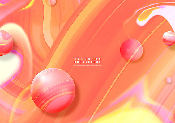 PSD 편집이미지 백그라운드 사람없음 구 홀로그램 코랄 이미지편집 컬러 파일형식