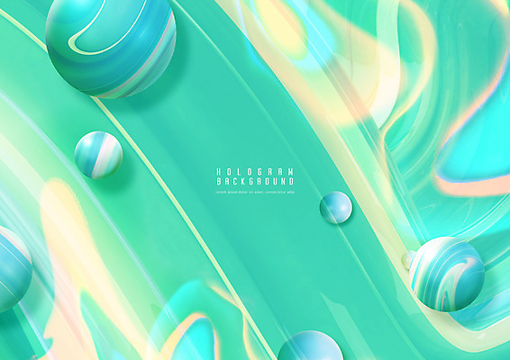 PSD 편집이미지 백그라운드 사람없음 구 민트색 홀로그램 이미지편집 컬러 파일형식