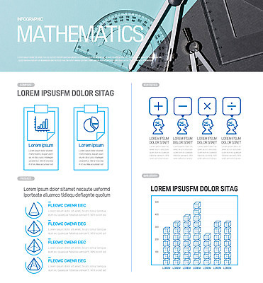 도형 하늘색 일러스트 통계 그래프 사람모양 자료 인포그래픽 수학 덧셈 뺄셈 삼각자 컴파스 원뿔 각도기 나누기 곱셈 삼각뿔 오각뿔 국내일러스트 AI파일 모양 교과목 문구용품 자 파란색 파일형식 벡터
