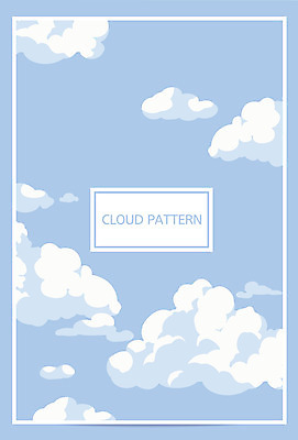 구름 하늘색 백그라운드 일러스트 하늘 사람없음 심플 국내일러스트 AI파일 자연요소 파란색 파일형식 벡터