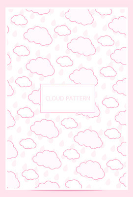 구름 분홍색 백그라운드 패턴 일러스트 사람없음 심플 국내일러스트 AI파일 자연요소 컬러 무늬 파일형식 벡터