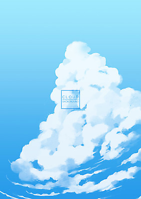 PSD 구름 하늘색 백그라운드 일러스트 하늘 풍경 사람없음 맑음 국내일러스트 자연요소 날씨 파란색 파일형식