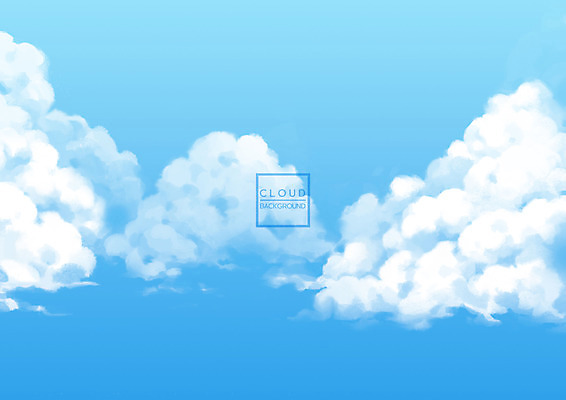 PSD 구름 하늘색 백그라운드 일러스트 하늘 풍경 사람없음 맑음 국내일러스트 자연요소 날씨 파란색 파일형식