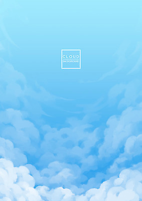 PSD 구름 하늘색 백그라운드 일러스트 하늘 풍경 사람없음 맑음 국내일러스트 자연요소 날씨 파란색 파일형식