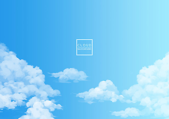 PSD 구름 하늘색 백그라운드 일러스트 하늘 풍경 사람없음 맑음 국내일러스트 자연요소 날씨 파란색 파일형식