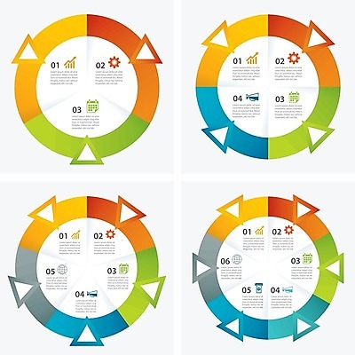EPS 해외이미지 일러스트 비즈니스 그래프 사람없음 세트 인포그래픽 원그래프 해외202004 해외일러스트 파일형식 벡터