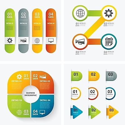 EPS 해외이미지 일러스트 비즈니스 그래프 사람없음 세트 인포그래픽 해외202004 해외일러스트 파일형식 벡터