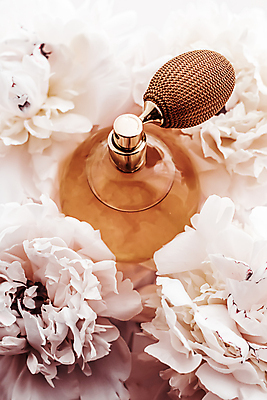 포토 JPG 해외이미지 사람없음 하이앵글 화장품 향수 작약 향수병 해외포토 꽃 뷰포인트 뷰티 병_담는 파일형식