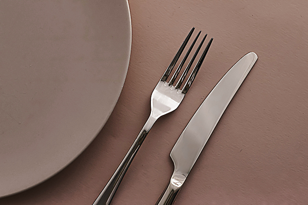 포토 JPG 해외이미지 식기 접시 포크 사람없음 나이프 갈색배경 해외포토 백그라운드 갈색 칼 파일형식