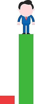 EPS 해외이미지 남자 돈 일러스트 그래프 한명 서기 사람 성인 경제 비즈니스맨 정상 성인남자한명만 해외202004 해외일러스트 1 비즈니스 모션 직장인 재산 남자한명만 성인남자만 파일형식 벡터
