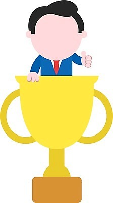 EPS 해외이미지 남자 일러스트 한명 서기 사람 성인 우승 비즈니스맨 상패 트로피 명예 챔피언 성인남자한명만 해외202004 해외일러스트 1 비즈니스 모션 최고 직장인 상_우승 남자한명만 성인남자만 파일형식 벡터
