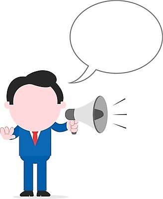 EPS 해외이미지 남자 일러스트 말하기 경고 한명 사람 성인 확성기 소리 외침 비즈니스맨 방송 시끄러움 성인남자한명만 해외202004 해외일러스트 1 비즈니스 모션 직장인 남자한명만 성인남자만 파일형식 벡터