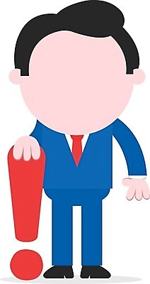 EPS 해외이미지 남자 일러스트 경고 설명 한명 서기 사람 성인 기댐 비즈니스맨 느낌표 성인남자한명만 해외202004 해외일러스트 1 기호 비즈니스 모션 직장인 남자한명만 성인남자만 파일형식 벡터