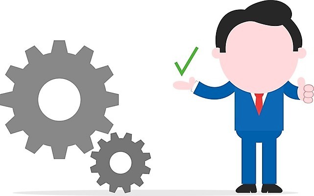 EPS 해외이미지 남자 일러스트 한명 성인 최고 비즈니스맨 톱니바퀴 성인남자한명만 해외202004 해외일러스트 1 비즈니스 사람 직장인 남자한명만 성인남자만 파일형식 벡터