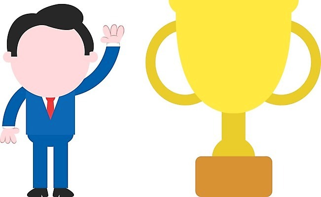 EPS 해외이미지 남자 일러스트 한명 서기 사람 성인 우승 비즈니스맨 상패 트로피 팔 명예 챔피언 성인남자한명만 해외202004 해외일러스트 1 비즈니스 모션 신체부위 최고 직장인 상_우승 남자한명만 성인남자만 파일형식 벡터