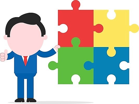 EPS 해외이미지 남자 조각 일러스트 한명 서기 사람 성인 최고 비즈니스맨 퍼즐 성인남자한명만 해외202004 해외일러스트 1 비즈니스 모션 직장인 남자한명만 성인남자만 파일형식 벡터