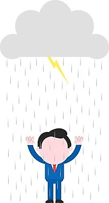 EPS 해외이미지 구름 남자 일러스트 날씨 한명 사람 성인 비즈니스맨 실패 성인남자한명만 해외202004 해외일러스트 자연요소 1 비즈니스 직장인 좌절 남자한명만 성인남자만 파일형식 벡터
